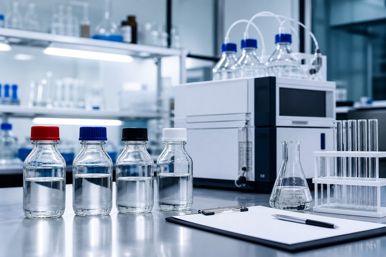 Laboratory quality control for glacial acetic acid purity and grades