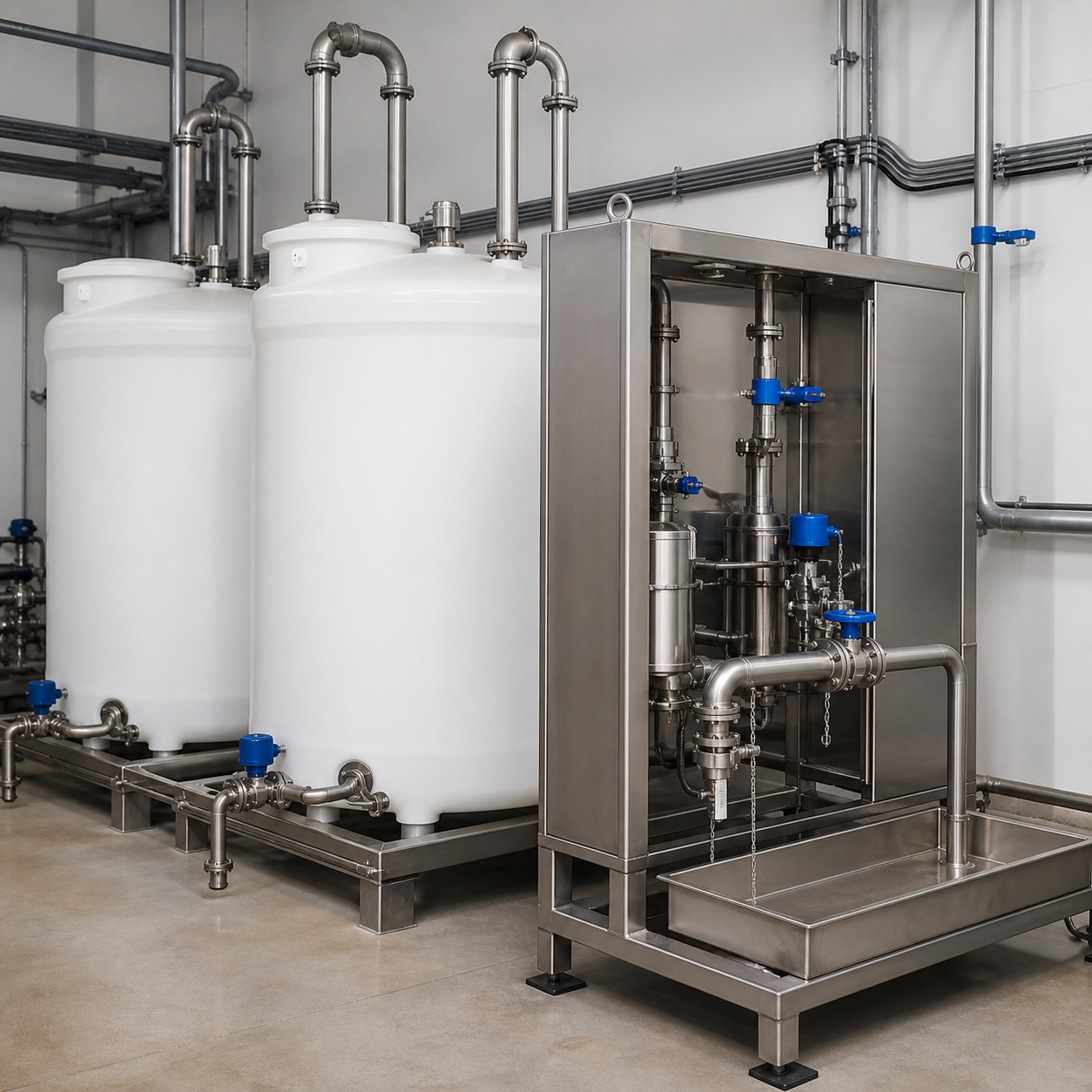 Sealed hydrogen peroxide storage and dosing system with laboratory sampling station