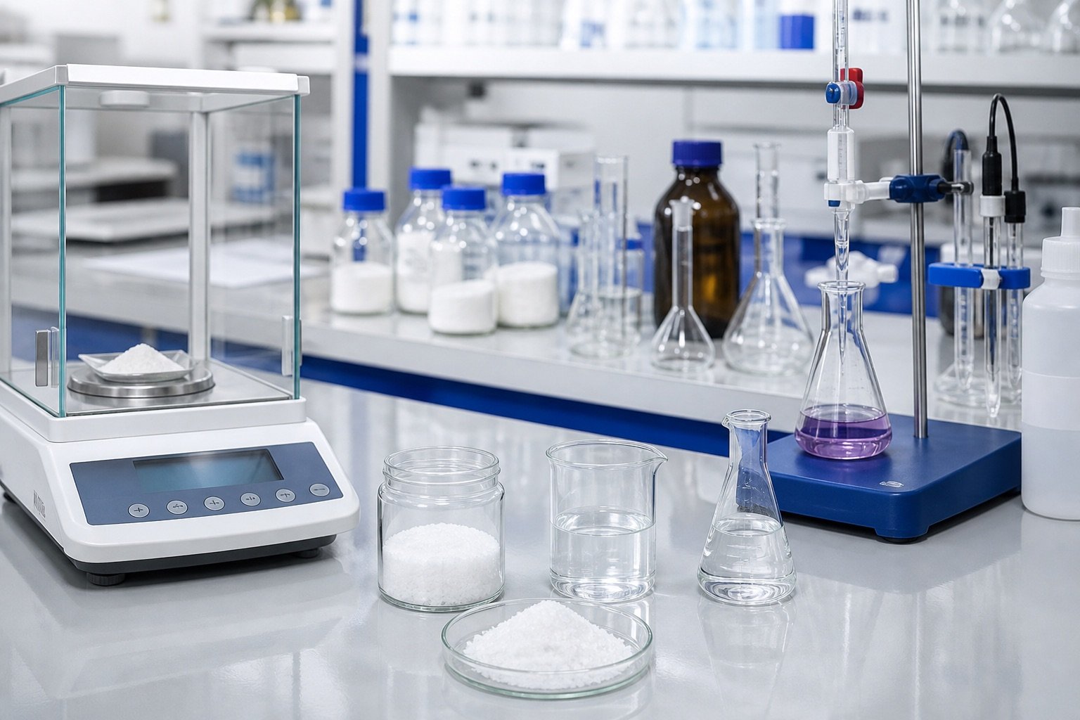 Oxalic acid quality testing in an analytical laboratory