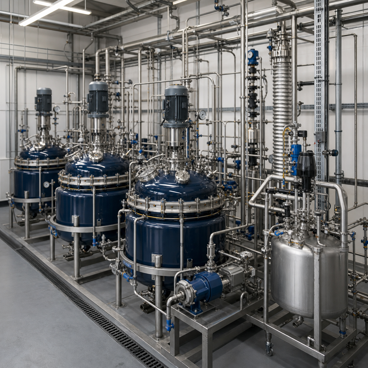 Closed glass lined reactor train with phosphorous acid metering equipment for organophosphorus synthesis