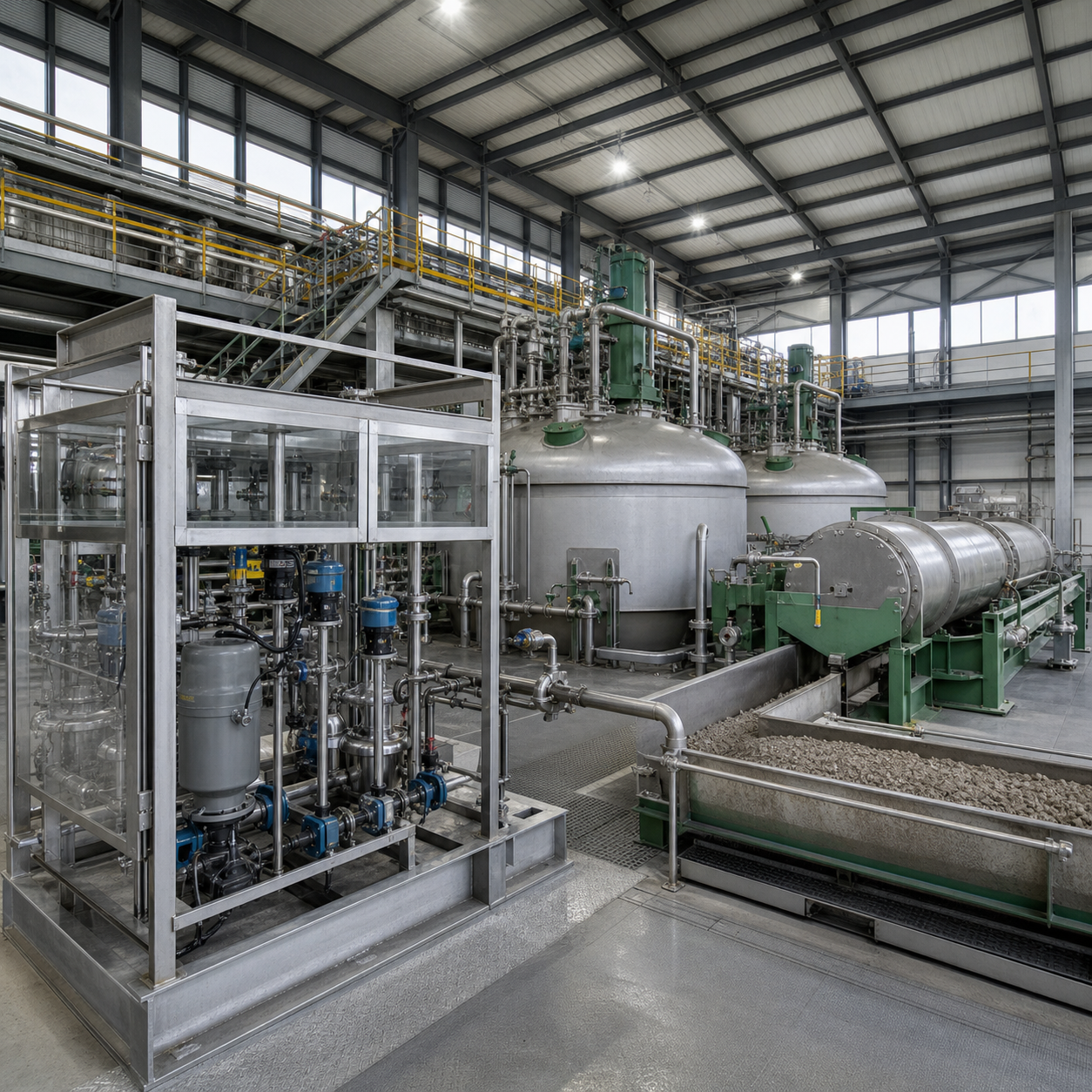 Sulfuric acid feed system connected to a phosphate fertilizer reaction and filtration plant