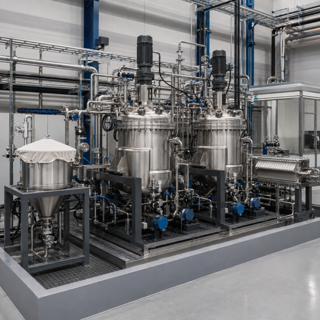 Closed formic acid leaching pilot system for lithium battery black mass recycling