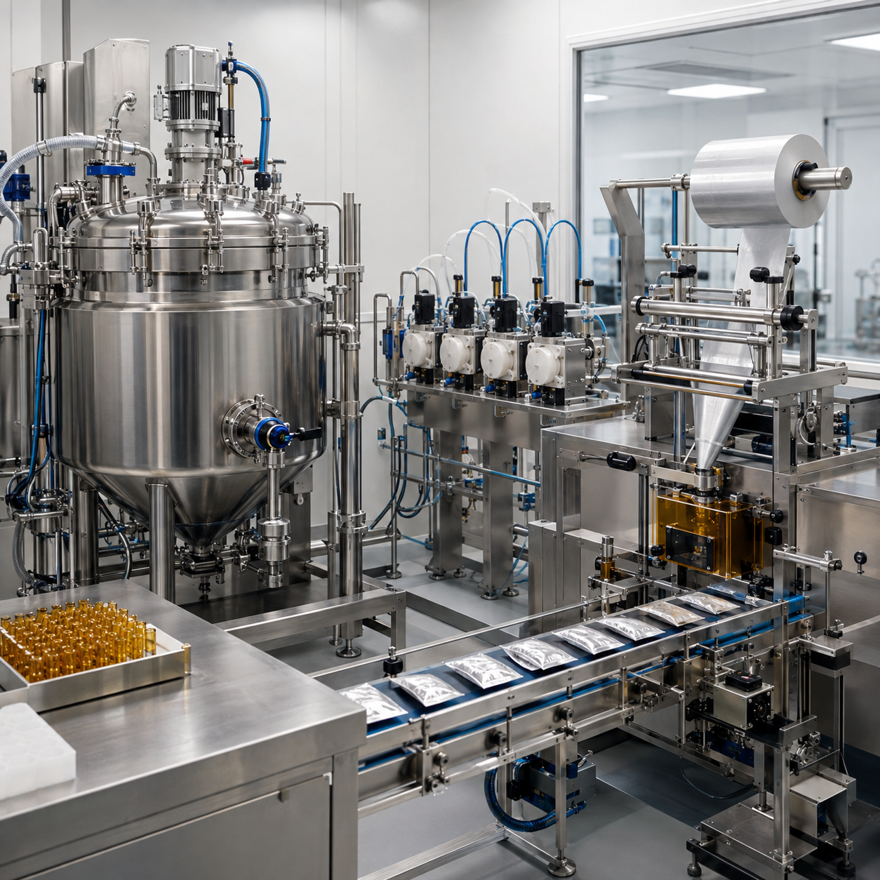 Closed formic acid formulation and packaging line for registered beekeeping treatments