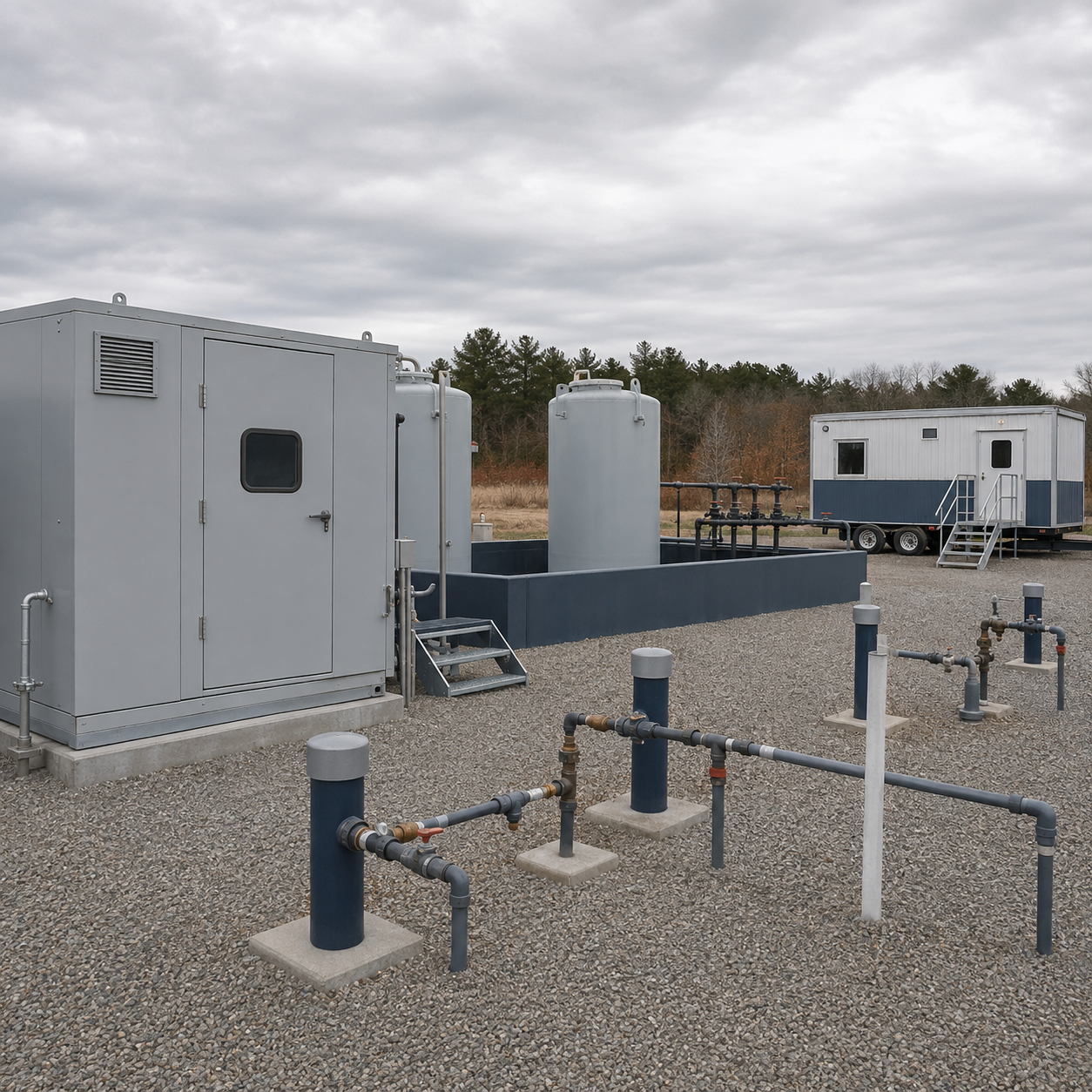 Closed hydrogen peroxide dosing and monitoring system at a groundwater remediation site