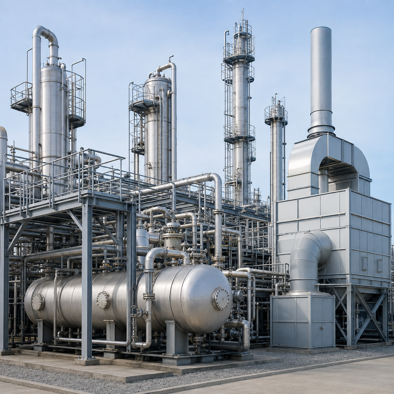 Closed nitric acid oxidation and emissions abatement train at an adipic acid plant