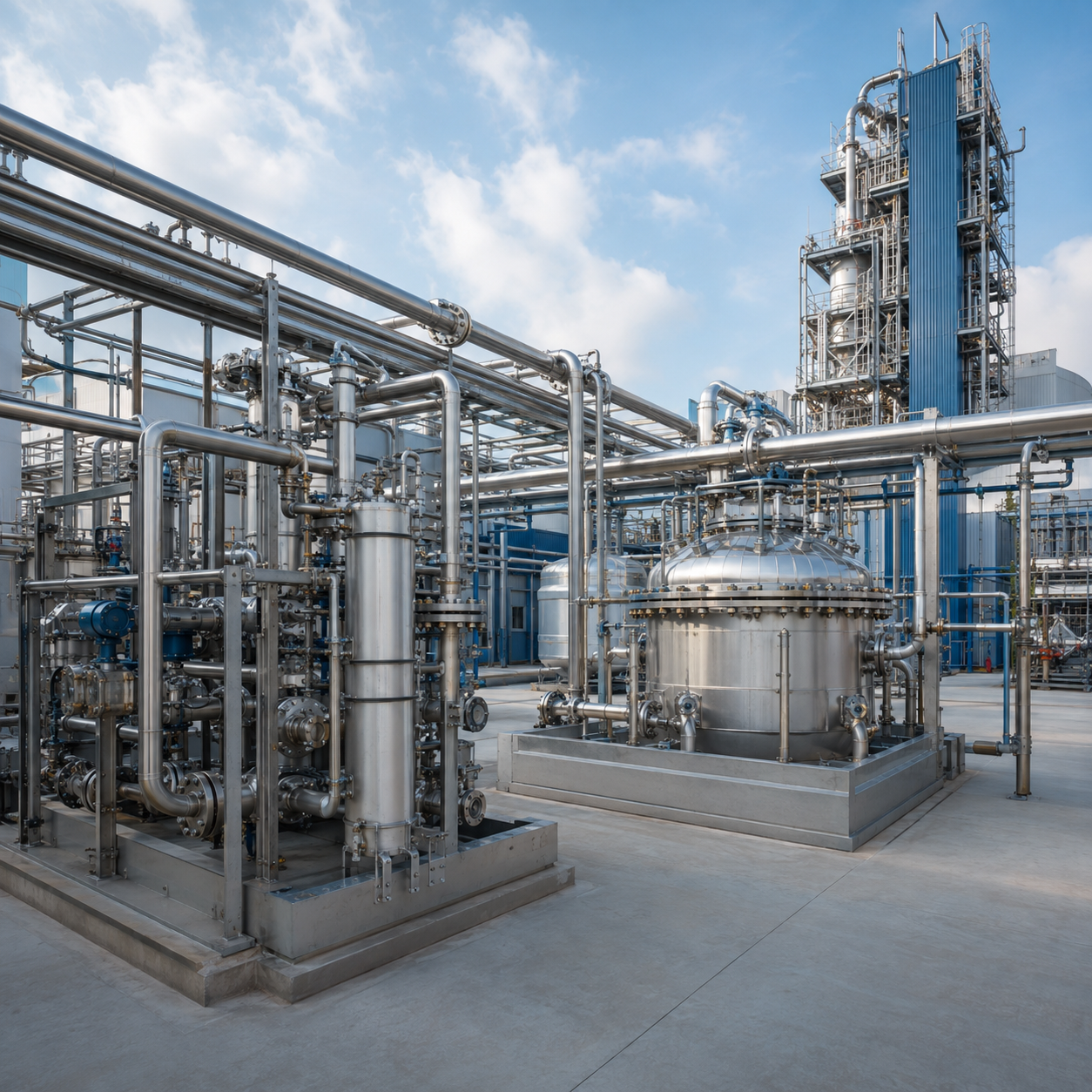Closed nitric acid feed and neutralization system at an ammonium nitrate fertilizer plant