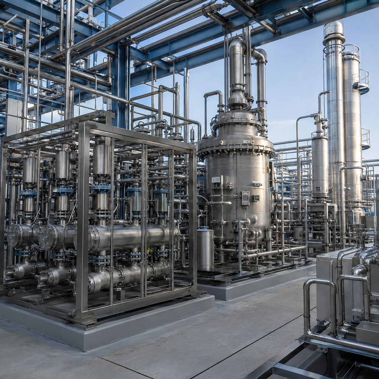 Sealed nitric acid metering and continuous nitration equipment at a nitrobenzene plant