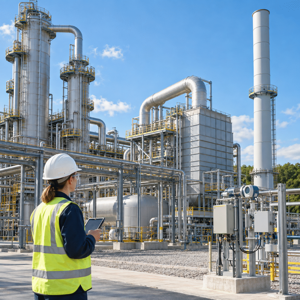Nitric acid plant with tail-gas treatment and monitored nitrous oxide abatement