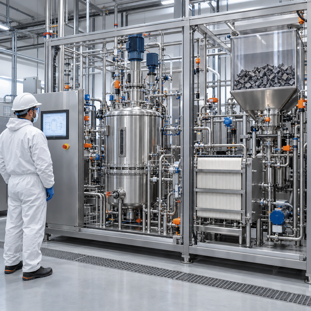 Closed nitric acid hydrometallurgy pilot for recycling end-of-life NdFeB magnets
