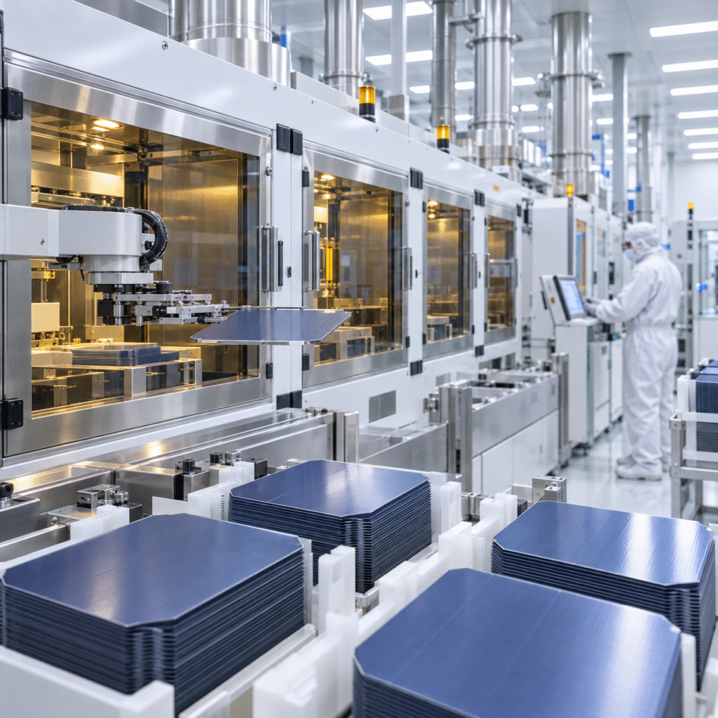 Automated photovoltaic silicon wafer texturing line using controlled nitric acid supply