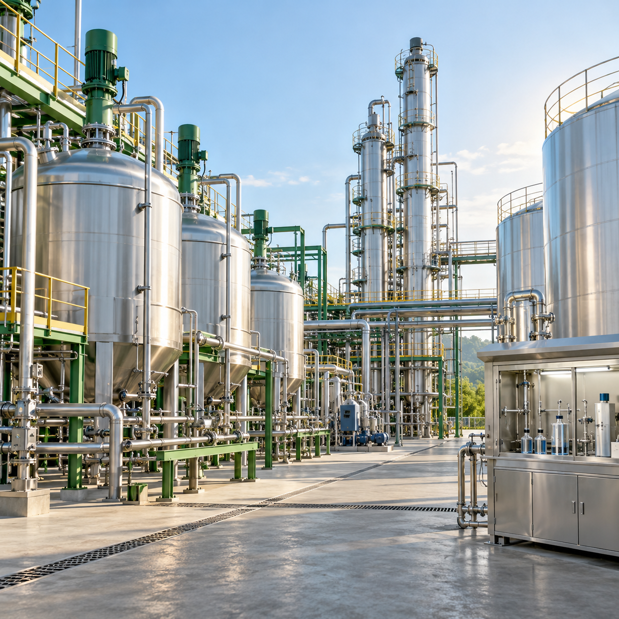 Modern bio-based glacial acetic acid plant with fermentation purification and quality-control systems