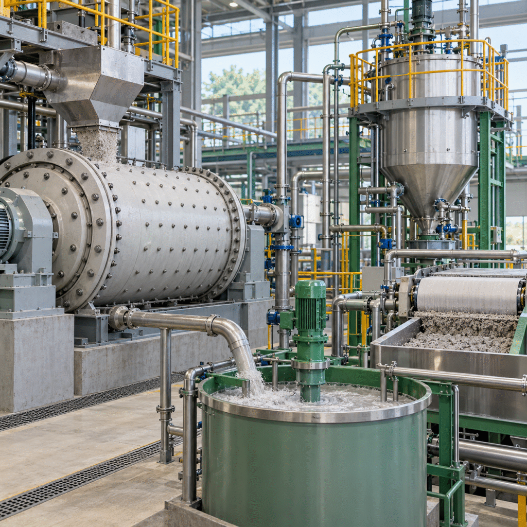 Enclosed mechanochemical and slurry process recovering manganese from electrolytic residue