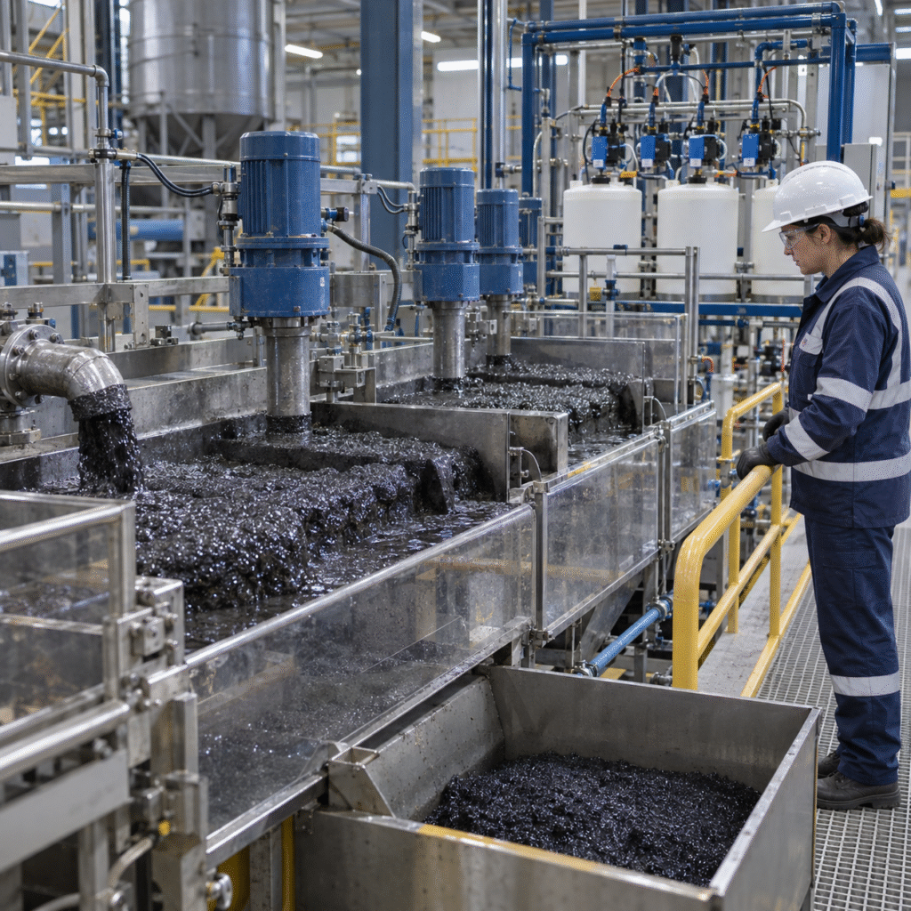Ilmenite flotation pilot with closed oxalic acid reagent metering and dark mineral concentrate